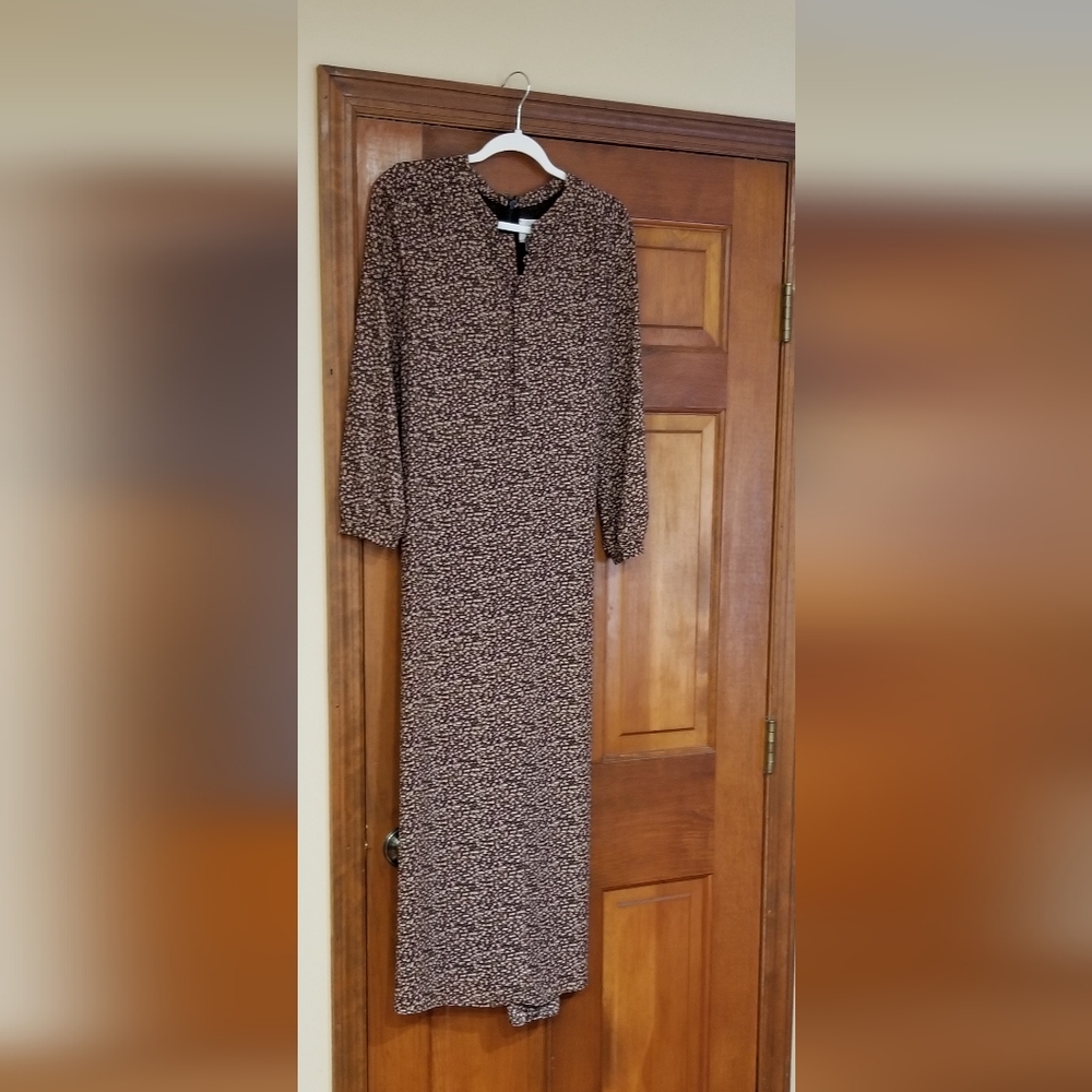 Hatch X J Crew maternity dress color plum and yellow.  Midi.  Worn once.